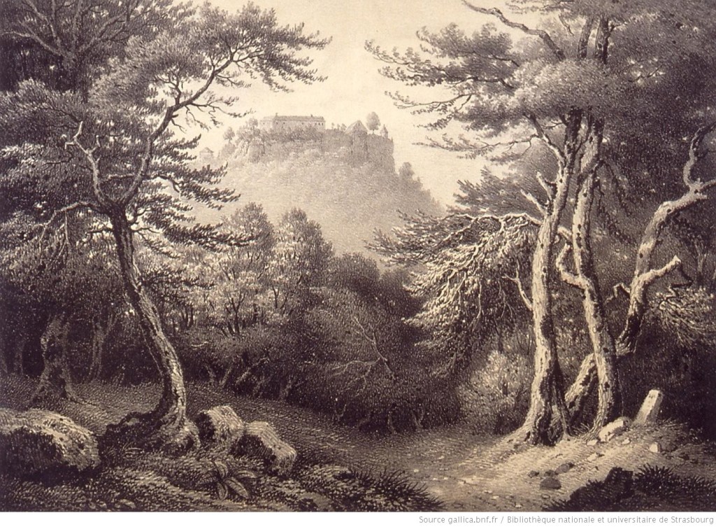 Illustration "Sainte-Odile" by François Baumann, 1857